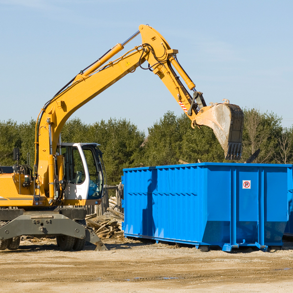 what size residential dumpster rentals are available in Rockvale